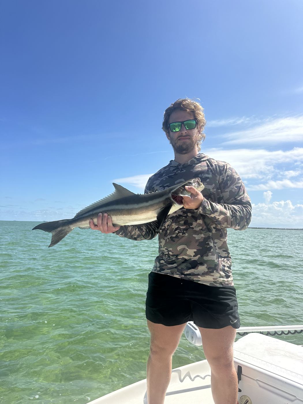 Andrew with a cobia out on the flats