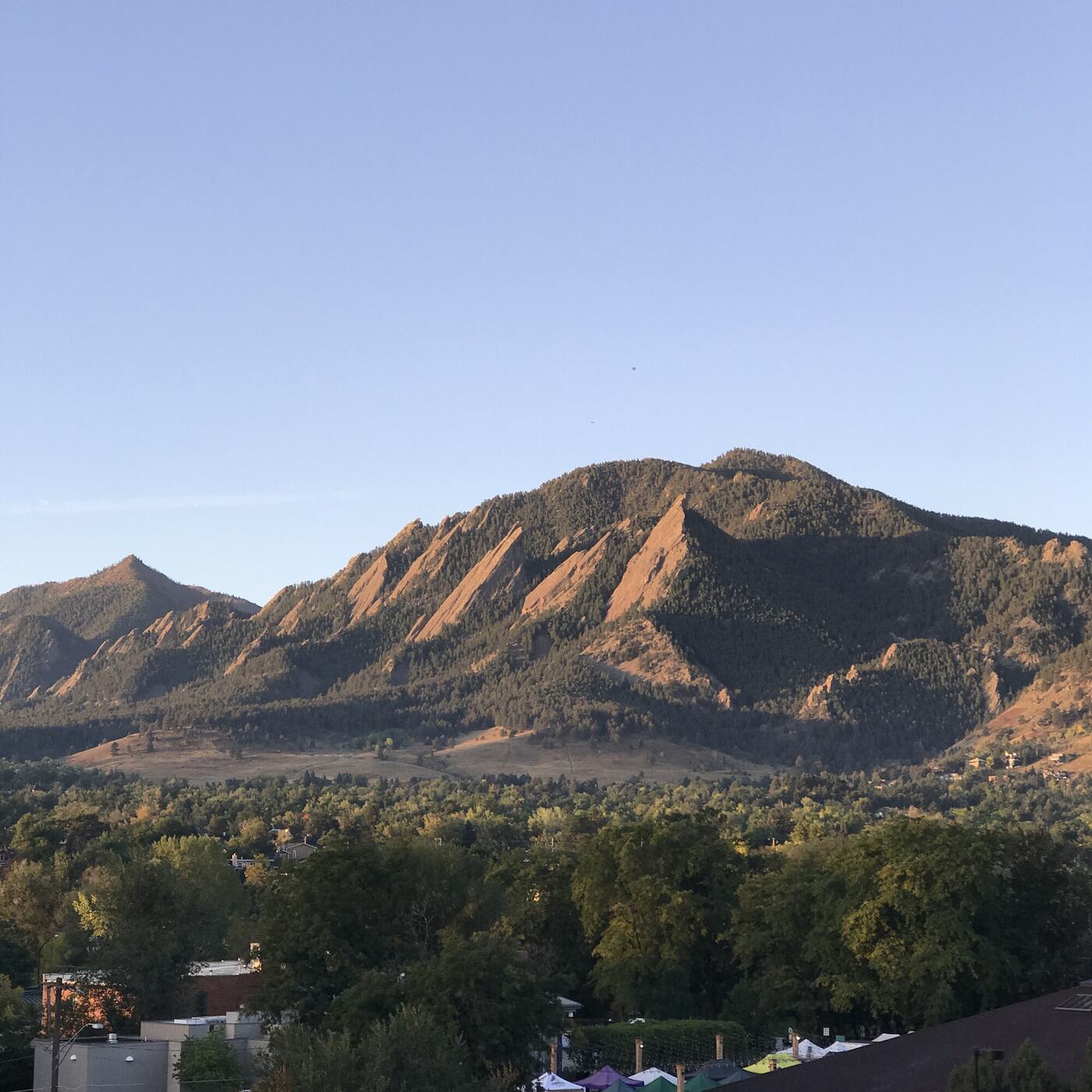 The Flatirons above Boulder, Colorado