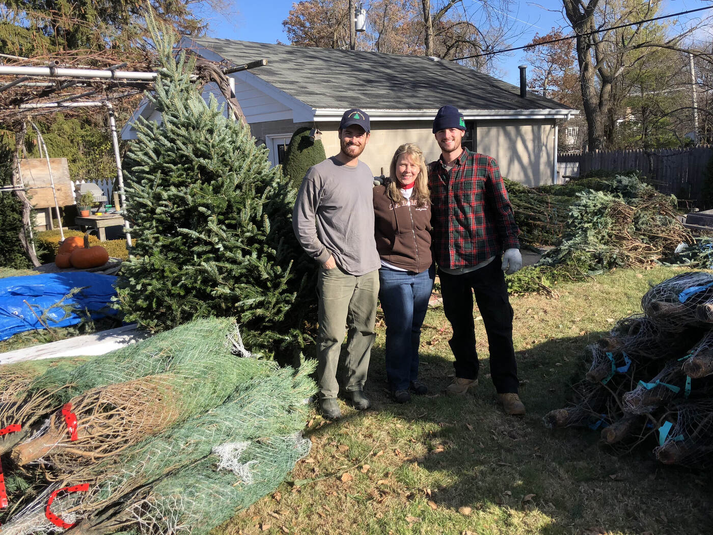Noah and family at the Christmas tree lot